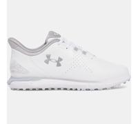 Scarpe da golf Under Armour Drive Fade Spikeless da uomo Bianco / Bianco / Metallico Argento 41