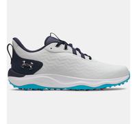 Scarpe da golf Under Armour Drive Pro Clone Spikeless da uomo Distant Grigio / Midnight Blu Marino / Metallico Argento 45