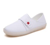 Scarpe da Infermiera Casual da Donna, Calde, per l'assistenza Sanitaria, per Tutto Il Giorno, Resistenti all'Acqua e Antiscivolo, con Ammortizzazione(White 1,41 EU)