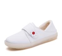 Scarpe da Infermiera Casual da Donna, Calde, per l'assistenza Sanitaria, per Tutto Il Giorno, Resistenti all'Acqua e Antiscivolo, con Ammortizzazione(White 2,38 EU)