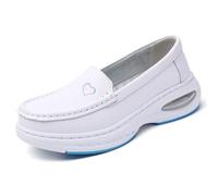 Scarpe da Infermiera Traspiranti per Donna, Scarpe da Infermiera da Donna, in Pelle Medica Antiscivolo, Comfort per Tutto Il Giorno per Il Lavoro Sanitario con larghezze estese(41 EU)