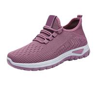 Scarpe da jogging da donna, ammortizzate, leggere, traspiranti, antiscivolo, comode, scarpe da ginnastica, per camminare, da trail, suola morbida, per il tempo libero, Lilla, 36 EU