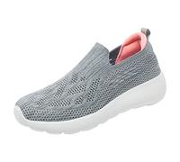 Scarpe da jogging da donna in rete per camminare, leggere, in memory foam, leggere, per il fitness, per la corsa su strada, scarpe da tennis, grigio., 39 EU