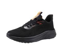 Scarpe da jogging da uomo, con lacci, traspiranti, in rete, ortopediche, leggere, comode, per il fitness, Colore: rosso, 42 EU