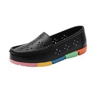 Scarpe da Lavoro da Donna Traspiranti con Suola Morbida Antiscivolo Traforate per Infermiere, Scarpe Comode Leggere E Comode Infermieri, per Medici, Lavoratori, Operai(Black,42 EU)