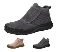 Scarpe da lavoro da uomo senza lacci, scarpe antinfortunistiche da uomo, mezze alte, resistenti all'usura, antiscivolo, impermeabili, sportive, da ginnastica, Grigio 02, 45 EU