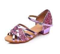 Scarpe da Mamma e Figlia for Adulti Bambini Ballo Standard for Donna Stivali Latino for(Purple,34)