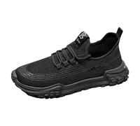 Scarpe Da Marcia Uomini Scarpe Da Basket Uomo Uomo Scarpe Da Basket Running Uomo Traspirante Jogging Slip on Walking Elastico Antiscivolo Outdoor Scarpa, Le Noir B, 44 EU