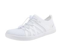 Scarpe da Mare Unisex Scarpe da Ginnastica Donna alla Modello Stile Coppia Semplice Tinta Unita Fondo Piatto Comoda Rete Elastica Traspirante Cintura ad Asciugatura Rapida tracciamento (White, 39)