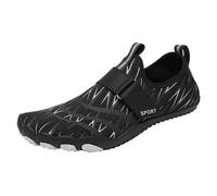 Scarpe da Mare Unisex Scarpe da Spiaggia per Uomo e Donna Sabbia per Esterni Acqua Wading Antiscivolo Asciugatura Rapida Nuoto Immersioni Suole morbide Taglio tracciamento Mare e Fiume (Black, 39)