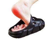 Scarpe da massaggio da donna con agopunti rialzati sulla pianta dei piedi, pantofole per terapia del piede, pantofole con piastre a pressione per le dita e sandali per alleviare lo stress delle donne