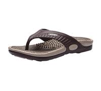 Scarpe da massaggio da uomo, infradito con plantare, per interni, comode da bagno, per massaggiare i piedi, allevia la fascite plantare, scarpe per la salute, cachi, 44 EU