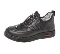 Scarpe da neve da donna, stivaletti da passeggio termici, spessi, invernali, con cerniera, corti, foderati in pelliccia, caldi, impermeabili, comodi, antiscivolo, da trekking, alla moda, Nero , 38 EU