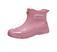 Scarpe da ospedale da donna lavabili stivali da pioggia alla moda per uomini e donne, scarpe da pioggia antiscivolo per lavoro all'aperto, pesca, viaggio scarpe da donna larghe H, Colore: rosa., 43 EU