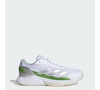 adidas Courtquick W Padel, Scarpe Donna, Cloud White/Silver Metallic/Lucid Lemon, 43 1/3 EU