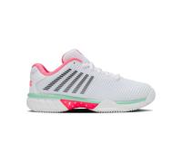 Scarpe da tennis da donna K-Swiss Hypercourt Express 2 Clay - white/neon pastel pink/black - Bianco (39,5)