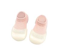 Scarpe Da Passeggiata Bebe 1 ° Non Confortevole Scarpe Primo Passo Bebe Con Suola Unisex Calze Morbida Gomma Antiscivolo Scarpe Da Passeggiata Bambino Pantofole Per Bambini, Rosa, 0-6 mois