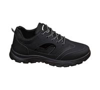 Scarpe da passeggio basse da uomo con suola in gomma ad alta trazione e tomaia in pelle resistente, impermeabili, traspiranti, leggere, per attività all'aperto, escursionismo e trekking antiscivolo