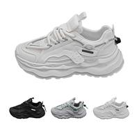 Scarpe da passeggio comode, ammortizzate, scarpe da lavoro, scarpe da corsa, scarpe da ginnastica alla moda, per il fitness, da uomo, altezza elevata, traspiranti, leggere, per il tempo libero, bianco