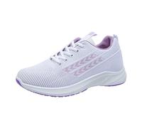 Scarpe da passeggio da donna a piedi nudi da donna in rete cava sportiva primaverile estate e autunno maglia singola volante ortopedico tempo libero corsa leggera traspirante volare tessuto scarpe