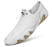 Scarpe da passeggio da donna e uomo, traspiranti, in maglia, leggere, casual, comode, per il tempo libero quotidiano e da viaggio, bianco, 38 EU