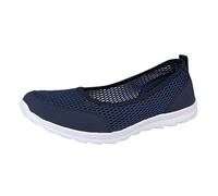 Scarpe da passeggio da donna, estive, in rete, traspiranti, leggere, con bocca poco profonda, per tenere le mani libere, con memory foam, scarpe da ginnastica per attività all'aperto, lavoro e