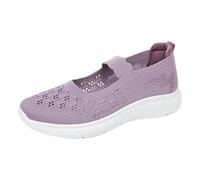 Scarpe da passeggio da donna in rete, traspiranti, per il tempo libero, suola morbida, comode, scarpe da corsa, antiscivolo, leggere, large, comode per attività all'aria aperta, Lilla, 40 EU