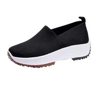 Scarpe da passeggio da donna, larghezza H, estive, ortopediche, slip-on, Nero , 36 EU