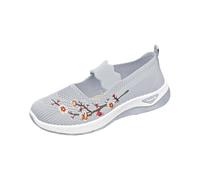 Scarpe da passeggio da donna, leggere, ortopediche, larghe, a maglia, per il tempo libero, comode, per diabetici, in memory foam, per attività all'aria aperta, grigio., 41 EU