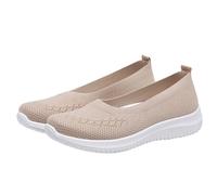 Scarpe da passeggio da donna, leggere, senza lacci, in rete, leggere, in memory foam, comode scarpe da ginnastica, jogging, fitness, sport, per il tempo libero, beige., 41 EU