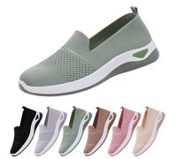 Scarpe da Passeggio da Donna Slip on Basse con Supporto per Arco Sneakers da Casa in Mesh Antiscivolo Ortopediche Casual Sneakers Estive Camminare Shoes da Ginnastica Tennis Barca Scarpe per Diabetici