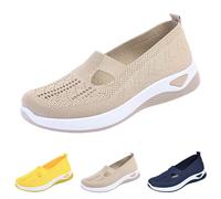 Scarpe da Passeggio da Donna Slip on Basse con Supporto per Arco Sneakers da Casa in Mesh Antiscivolo Ortopediche Casual Sneakers Estive Camminare Shoes da Ginnastica Tennis Barca Scarpe per Diabetici