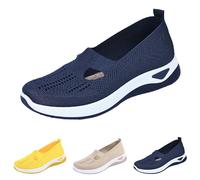 Scarpe da Passeggio da Donna Slip on Basse con Supporto per Arco Sneakers da Casa in Mesh Antiscivolo Ortopediche Casual Sneakers Estive Camminare Shoes da Ginnastica Tennis Barca Scarpe per Diabetici