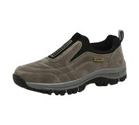 Scarpe da passeggio da uomo, ortopediche, con supporto per arco plantare, impermeabili, antiscivolo, traspiranti, leggere, da trekking, mocassini, eleganti, basse, sicure, da trail running, cachi, 39