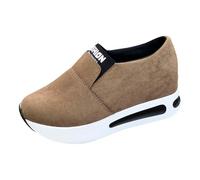 Scarpe da Passeggio Donna Traspiranti Slip-on con Suola Morbida Leggere Casual Supporto Plantare e Soletta Antiscivolo per Comfort Quotidiano (Brown, 38)