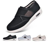 Scarpe da Passeggio Extra Larghe Regolabili da Donna E Uomo Facili da Indossare E da Togliere per Alleviare Il Dolore Ai Piedi degli Anziani con Cuscino d'Aria E Memory Foam (A10046)