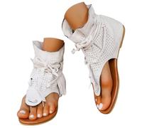 Scarpe da passeggio in pelle da esterno impermeabili e antiscivolo sneakers casual leggere e comode da indossare per casa ardino, bagno, piscina, spiaggia economici, Bianco 1, 42 EU