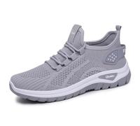 Scarpe da passeggio larghe da donna, ortopediche, con supporto per l'arco, scarpe da corsa casual, scarpe sportive da donna, leggere e traspiranti, Grigio, 37 EU