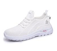 Scarpe da passeggio larghe da donna, ortopediche, con supporto per l'arco, scarpe da corsa casual, scarpe sportive da donna, leggere e traspiranti, bianco, 37.5 EU