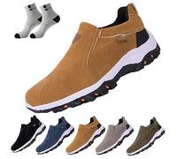 Scarpe da Passeggio Ortopediche da Uomo, Scarpe Ortopediche Comode con Supporto per L'Arco Plantare, Scarpe Slip on Imbottite (41,Marrone)