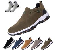 Scarpe da Passeggio Ortopediche da Uomo, Scarpe Ortopediche Comode con Supporto per L'Arco Plantare, Scarpe Slip on Imbottite (42,Verde)