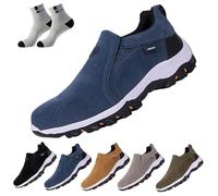 Scarpe da Passeggio Ortopediche da Uomo, Scarpe Ortopediche Comode con Supporto per L'Arco Plantare, Scarpe Slip on Imbottite (41,Blu)