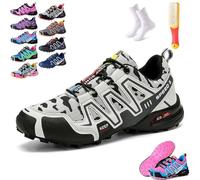 Scarpe da passeggio ortopediche ortopediche, per alleviare il dolore, scarpe da trekking da donna e uomo, antiscivolo, scarpe da trekking leggere, stivali da trekking comodi e traspiranti (E,42)
