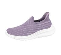 Scarpe da passeggio ortopediche slip-on leggere punta chiusa estate sneaker casual suola morbida traspirante scarpa slip on supporto arco scarpe da ginnastica mesh up scarpe da ginnastica, Viola, 37.5