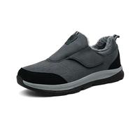 Scarpe da Passeggio Termiche Invernali Slip-on, Extra Larghe, comode, Antiscivolo, Casual, con Solette morbide e Imbottite, da Indossare Tutto Il Giorno (Grey, 43)