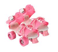Scarpe Da Pattinaggio Con Scarpe A Rullo Quadruplo Regolabile Con 4 Ruote Lucide, Resistente All'usura E Confortevole | Rollers Per Bambini, Adolescenti, Ragazze, Principianti E Adulti Per Pattinare A