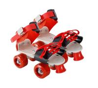 Scarpe Da Pattinaggio Con Scarpe A Rullo Quadruplo Regolabile Con 4 Ruote Lucide, Resistente All'usura E Confortevole | Rollers Per Bambini, Adolescenti, Ragazze, Principianti E Adulti Per Pattinare A