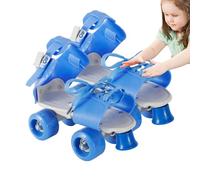 Scarpe da pattinaggio per bambini - in linea regolabile, guscio in rete traspirante, ruote scorrevoli, imbottitura di supporto per la caviglia, struttura di stabilità flessibile, attrezzatura p