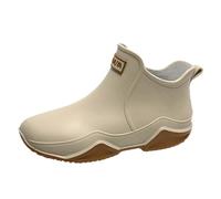 Scarpe da pioggia da donna con suola spessa, antiscivolo, impermeabili, comode, per la cucina, per coppie, resistenti, per l'uso quotidiano, 03 bianco., 38.5 EU