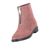 Scarpe da pioggia da donna, estive, in gomma da donna, a mezza altezza, leggere, impermeabili, con chiusura lampo, stivaletti con tacco a blocco, morbidi, comodi da trekking, Colore: rosa., 37 EU